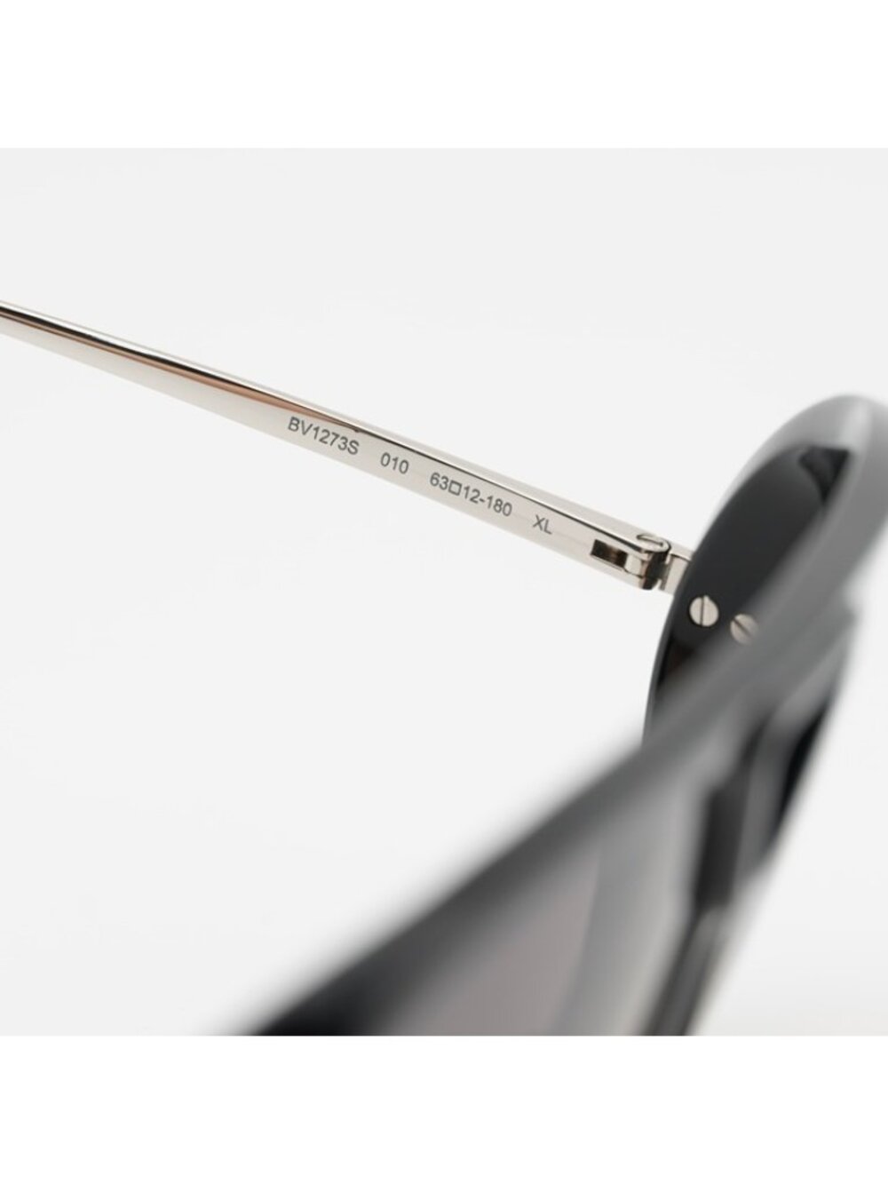 Bottega Veneta BV1273S 010 Sunglasses Black/Silver Geometric Frame, Brown - Picture 6 of 11